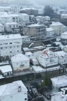 Depressão Ingrid pinta de branco a cidade da Covilhã